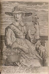 Une femme avec des fleurs, illustration de 
