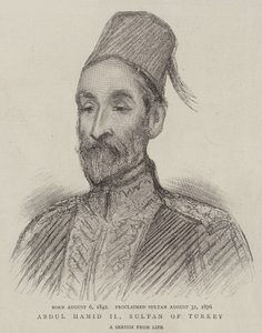 Abdul Hamid II, sultan de Turquie (gravure)