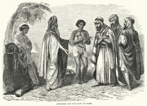 Abraham et les fils de Heth (gravure) - English School