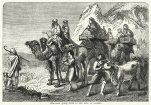 Abraham partant pour la terre de Canaan (gravure) - English School