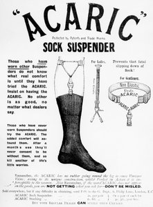 Publicité pour le suspensoir Acaric, 1898 - English School