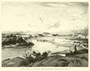 Acqua Acetosa dans la Campagne romaine, vue vers le Mont Soracte - English School