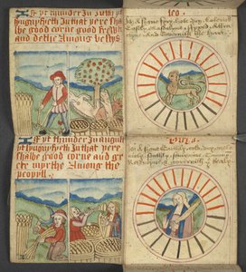 Lion et Vierge, table des lettres dominicales et des nombres d