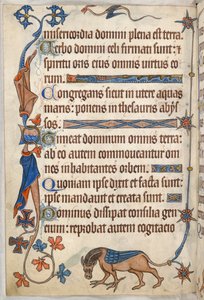 Add. 42130, f.61v, Psaume 32, cheval ailé, du 