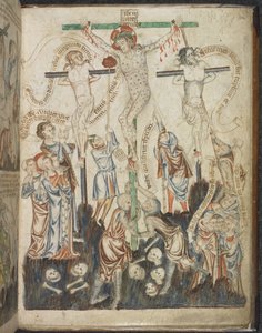 Add. 47682, f.32, La Crucifixion, du Livre d