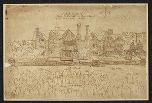 Un croquis grossier du jardin de Wotton avant que mon frère ne le modifie et tel qu