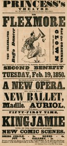 Annonce pour le Théâtre de la Princesse, Londres - English School