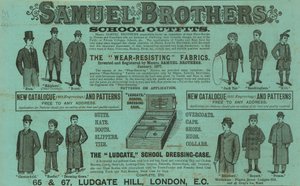 Publicité pour Samuel Brothers, Ludgate Hill, Londres