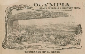 Publicité pour un Grand Spectacle Sportif et Militaire à Olympia, Londres - English School