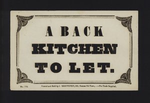 Annonce : Une arrière-cuisine à louer