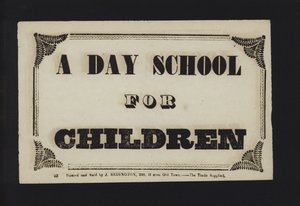 Annonce : Une école de jour pour enfants (type)
