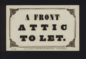 Annonce : Un grenier à louer (type)