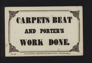 Annonce : Battage de tapis et travaux de porteurs (type)