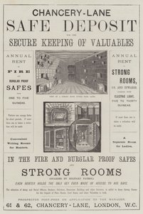 Publicité, Chancery-Lane Safe Deposit