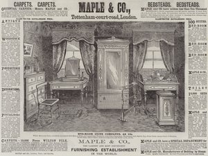Publicité, Maple and Company (gravure) - English School