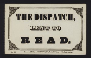Annonce : Le Despatch prêté à lire (type)