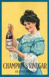 Publicité pour le vinaigre Champion - English School