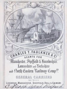 Publicité pour Charles T Faulkner and Company, agents pour les compagnies ferroviaires - English School