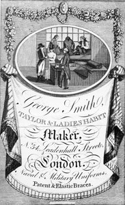 Publicité pour George Smith, tailleur et créateur de vêtements pour dames
