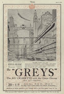 Publicité pour les cigarettes Greys - English School