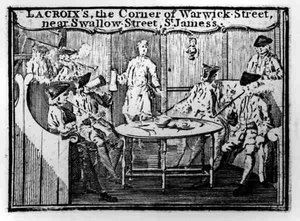 Publicité pour Lacroix, le coin de Warwick Street, près de Swallow Street, St James