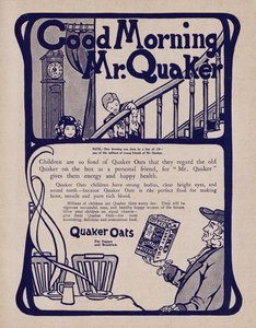 Publicité pour les céréales de petit-déjeuner Quaker Oats