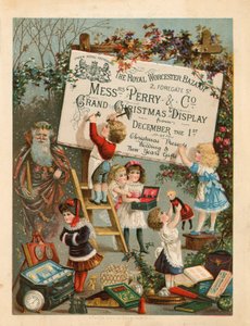 Publicité pour le Royal Worcester Bazaar, 2 Foregate Street, Londres