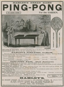 Publicité pour le ping-pong - English School