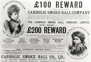 Publicité pour la Carbolic Smoke Ball Company, 1893 - English School