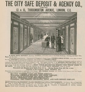 Publicité pour la City Safe Deposit & Agency Co Limited