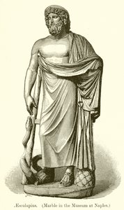 Esculape (marbre du musée de Naples) (gravure)