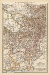 Afghanistan et Baloutchistan (lithographie en couleur)