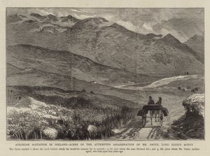 Agitation agraire en Irlande, scène de la tentative d