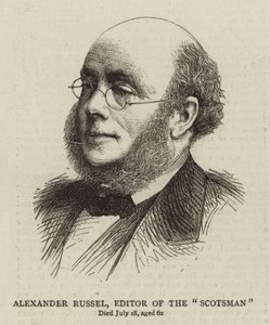 Alexander Russel, rédacteur en chef du "Scotsman" (gravure)