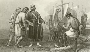 Alfred le Grand construisant la première flotte anglaise - English School