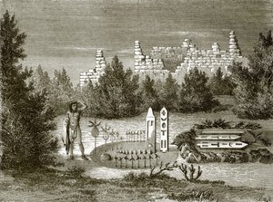 Autel et ruines à Zuni - English School