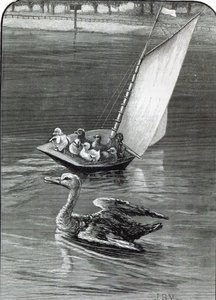 Une Mère Anxieuse, un incident vu et dessiné au Round Pond, Kensington, de 