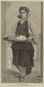 Une serveuse aragonaise (gravure)