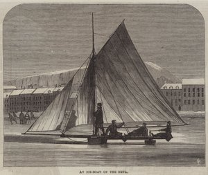 Un bateau de glace sur la Neva