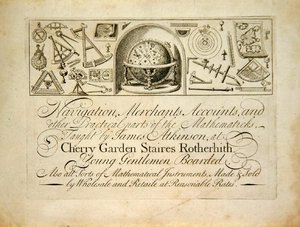 Une carte de visite commerciale de Londres, c.1720 - English School