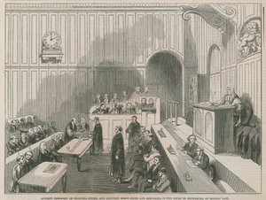 Ancienne cérémonie de coupe de bâtons et de comptage de fers à cheval et de clous dans la Cour des accises - English School