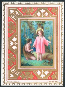 Anges dans les bois, Carte de Noël - English School