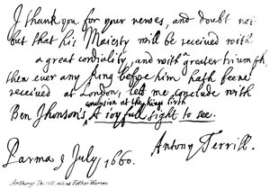 Anthony Terrill, alias Père Warren - English School