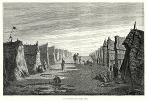 Village arabe près de Port Saïd (gravure) - English School