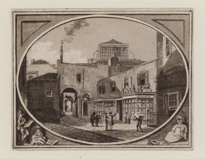 Archibald Roberton, libraire, de Savill Row Passage, à côté de la salle des ventes Squibs, vers 1790 - English School