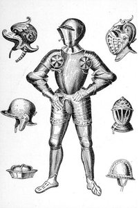 Armures et casques du 15ème siècle