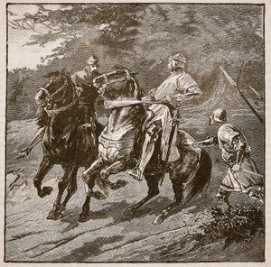 Arrestation du roi Richard, illustration de Cassells Illustrated History of England