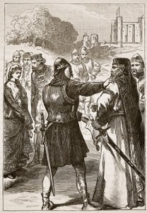Arrestation du duc de Gloucester, illustration de Cassells Illustrated History of England - English School