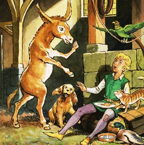 Âne sur ses pattes arrière
