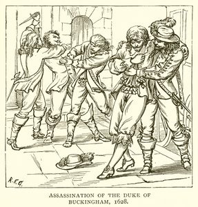 Assassinat du Duc de Buckingham, 1628 - English School